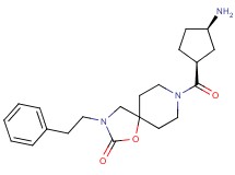 8-{[rel-(1S,3R)-3-aminocyclopentyl]carbonyl}-3-(2-phenylethyl)-1-oxa-3,8-diazaspiro[4.5]decan-2-one hydrochloride
