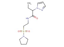 2-(1H-pyrazol-1-yl)-N-[2-(1-pyrrolidinylsulfonyl)ethyl]butanamide