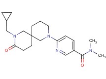 6-[8-(cyclopropylmethyl)-9-oxo-2,8-diazaspiro[5.5]undec-2-yl]-N,N-dimethylnicotinamide