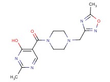 2-methyl-5-({4-[(5-methyl-1,2,4-oxadiazol-3-yl)methyl]piperazin-1-yl}carbonyl)pyrimidin-4-ol