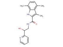 N-[2-hydroxy-2-(2-pyridinyl)ethyl]-3,4,7-trimethyl-1H-indole-2-carboxamide