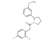 1-[(2-chloro-4-fluorophenyl)acetyl]-2-(3-methoxyphenyl)pyrrolidine