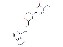 2-methyl-5-{2-[2-(9H-purin-6-ylamino)ethyl]-4-morpholinyl}-3(2H)-pyridazinone