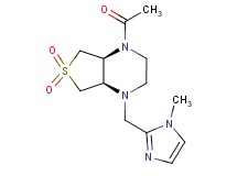 (4aR*,7aS*)-1-acetyl-4-[(1-methyl-1H-imidazol-2-yl)methyl]octahydrothieno[3,4-b]pyrazine 6,6-dioxide