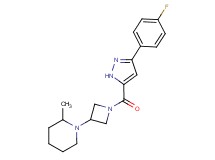 1-(1-{[3-(4-fluorophenyl)-1H-pyrazol-5-yl]carbonyl}azetidin-3-yl)-2-methylpiperidine