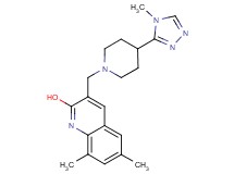 6,8-dimethyl-3-{[4-(4-methyl-4H-1,2,4-triazol-3-yl)-1-piperidinyl]methyl}-2-quinolinol