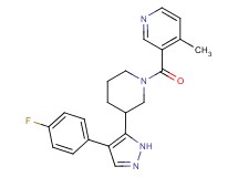 3-({3-[4-(4-fluorophenyl)-1H-pyrazol-5-yl]piperidin-1-yl}carbonyl)-4-methylpyridine