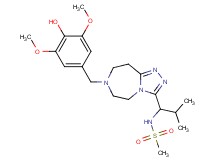 N-{1-[7-(4-hydroxy-3,5-dimethoxybenzyl)-6,7,8,9-tetrahydro-5H-[1,2,4]triazolo[4,3-d][1,4]diazepin-3-yl]-2-methylpropyl}methanesulfonamide