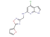 4-chloro-N-{[5-(2-furyl)-1,2,4-oxadiazol-3-yl]methyl}-1H-pyrrolo[2,3-b]pyridin-6-amine