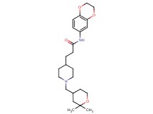 N-(2,3-dihydro-1,4-benzodioxin-6-yl)-3-{1-[(2,2-dimethyltetrahydro-2H-pyran-4-yl)methyl]-4-piperidinyl}propanamide