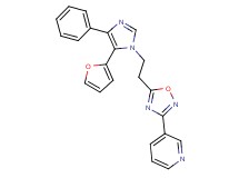 3-(5-{2-[5-(2-furyl)-4-phenyl-1H-imidazol-1-yl]ethyl}-1,2,4-oxadiazol-3-yl)pyridine