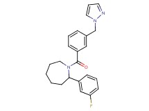 2-(3-fluorophenyl)-1-[3-(1H-pyrazol-1-ylmethyl)benzoyl]azepane