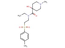 N-ethyl-4-hydroxy-1-methyl-N-{2-[(4-methylphenyl)sulfonyl]ethyl}piperidine-4-carboxamide