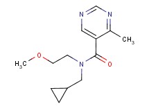 N-(cyclopropylmethyl)-N-(2-methoxyethyl)-4-methylpyrimidine-5-carboxamide