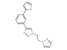 4-[3-(2-furyl)phenyl]-1-[2-(1H-pyrazol-1-yl)ethyl]-1H-1,2,3-triazole