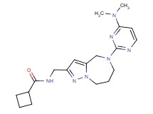 N-({5-[4-(dimethylamino)pyrimidin-2-yl]-5,6,7,8-tetrahydro-4H-pyrazolo[1,5-a][1,4]diazepin-2-yl}methyl)cyclobutanecarboxamide