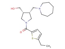 {(3R*,4R*)-4-(1-azepanylmethyl)-1-[(5-ethyl-2-thienyl)carbonyl]-3-pyrrolidinyl}methanol