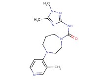 N-(1,5-dimethyl-1H-1,2,4-triazol-3-yl)-4-(3-methyl-4-pyridinyl)-1,4-diazepane-1-carboxamide bis(trifluoroacetate)