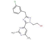 2-[3-(3-chlorobenzyl)-5-(2,6-dimethylpyrimidin-4-yl)-1H-1,2,4-triazol-1-yl]ethanol