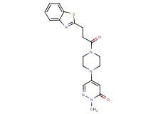 5-{4-[3-(1,3-benzothiazol-2-yl)propanoyl]-1-piperazinyl}-2-methyl-3(2H)-pyridazinone