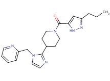 2-[(2-{1-[(3-propyl-1H-pyrazol-5-yl)carbonyl]piperidin-4-yl}-1H-imidazol-1-yl)methyl]pyridine
