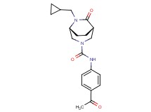 (1S*,5R*)-N-(4-acetylphenyl)-6-(cyclopropylmethyl)-7-oxo-3,6-diazabicyclo[3.2.2]nonane-3-carboxamide