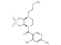 (4aS*,7aR*)-1-[(4,6-dimethylpyridin-3-yl)carbonyl]-4-(2-methoxyethyl)octahydrothieno[3,4-b]pyrazine 6,6-dioxide
