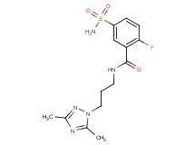 5-(aminosulfonyl)-N-[3-(3,5-dimethyl-1H-1,2,4-triazol-1-yl)propyl]-2-fluorobenzamide