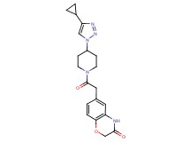 6-{2-[4-(4-cyclopropyl-1H-1,2,3-triazol-1-yl)-1-piperidinyl]-2-oxoethyl}-2H-1,4-benzoxazin-3(4H)-one