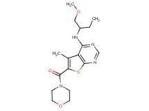 N-[1-(methoxymethyl)propyl]-5-methyl-6-(4-morpholinylcarbonyl)thieno[2,3-d]pyrimidin-4-amine