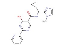 N-[cyclopropyl(1-methyl-1H-imidazol-2-yl)methyl]-4-hydroxy-2-pyridin-2-ylpyrimidine-5-carboxamide