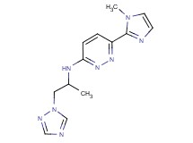 6-(1-methyl-1H-imidazol-2-yl)-N-[1-methyl-2-(1H-1,2,4-triazol-1-yl)ethyl]pyridazin-3-amine