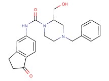 4-benzyl-2-(hydroxymethyl)-N-(1-oxo-2,3-dihydro-1H-inden-5-yl)piperazine-1-carboxamide