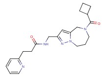 N-{[5-(cyclobutylcarbonyl)-5,6,7,8-tetrahydro-4H-pyrazolo[1,5-a][1,4]diazepin-2-yl]methyl}-3-pyridin-2-ylpropanamide