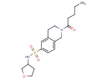2-pentanoyl-N-(tetrahydrofuran-3-yl)-1,2,3,4-tetrahydroisoquinoline-6-sulfonamide