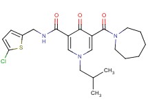 5-(1-azepanylcarbonyl)-N-[(5-chloro-2-thienyl)methyl]-1-isobutyl-4-oxo-1,4-dihydro-3-pyridinecarboxamide
