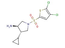 (3R*,4S*)-4-cyclopropyl-1-[(4,5-dichloro-2-thienyl)sulfonyl]pyrrolidin-3-amine