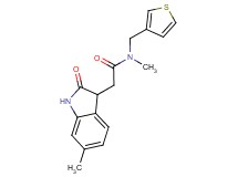 N-methyl-2-(6-methyl-2-oxo-2,3-dihydro-1H-indol-3-yl)-N-(3-thienylmethyl)acetamide