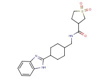 N-{[4-(1H-benzimidazol-2-yl)cyclohexyl]methyl}tetrahydrothiophene-3-carboxamide 1,1-dioxide