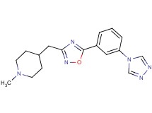 1-methyl-4-({5-[3-(4H-1,2,4-triazol-4-yl)phenyl]-1,2,4-oxadiazol-3-yl}methyl)piperidine