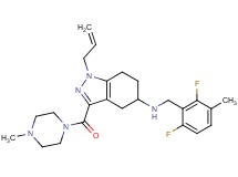 1-allyl-N-(2,6-difluoro-3-methylbenzyl)-3-[(4-methyl-1-piperazinyl)carbonyl]-4,5,6,7-tetrahydro-1H-indazol-5-amine
