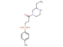 3-ethyl-1-{3-[(4-methylphenyl)sulfonyl]propanoyl}piperazine