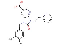 1-(3,4-dimethylbenzyl)-2-oxo-3-(2-pyridin-2-ylethyl)-2,3-dihydro-1H-imidazo[4,5-b]pyridine-6-carboxylic acid