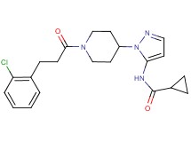 N-(1-{1-[3-(2-chlorophenyl)propanoyl]-4-piperidinyl}-1H-pyrazol-5-yl)cyclopropanecarboxamide
