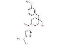 [1-[(1-isopropyl-1H-pyrazol-4-yl)carbonyl]-4-(3-methoxybenzyl)-4-piperidinyl]methanol