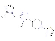4-{4-methyl-5-[(2-methyl-1H-imidazol-1-yl)methyl]-4H-1,2,4-triazol-3-yl}-1-(1,3-thiazol-2-yl)piperidine