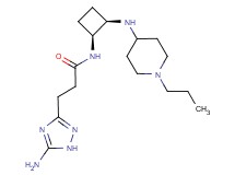 3-(5-amino-1H-1,2,4-triazol-3-yl)-N-{(1S*,2R*)-2-[(1-propyl-4-piperidinyl)amino]cyclobutyl}propanamide