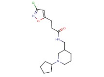 3-(3-chloroisoxazol-5-yl)-N-[(1-cyclopentylpiperidin-3-yl)methyl]propanamide