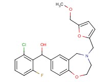 (2-chloro-6-fluorophenyl)(4-{[5-(methoxymethyl)-2-furyl]methyl}-2,3,4,5-tetrahydro-1,4-benzoxazepin-7-yl)methanol