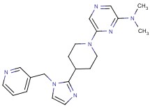 N,N-dimethyl-6-{4-[1-(3-pyridinylmethyl)-1H-imidazol-2-yl]-1-piperidinyl}-2-pyrazinamine
